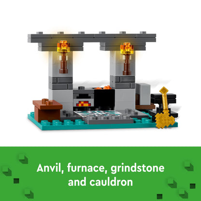 LEGO Minecraft The Armory, gaming set with hero figures & Minecraft Steve's Desert Expedition, set for the video game for boys and girls.