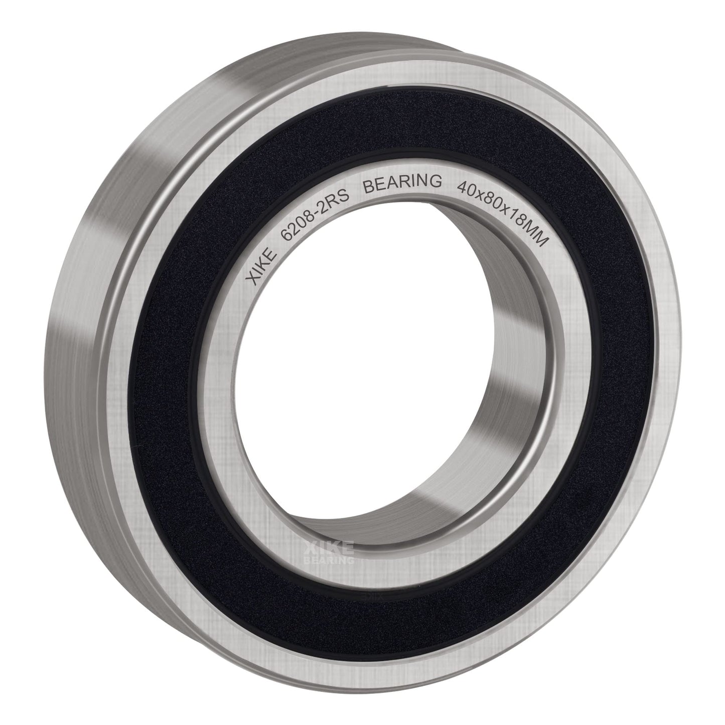 XiKe 2pcs 6208-2RS Ball Bearings 40x80x18mm Chrome Steel with Double Rubber Seals, Pre-Lubricated, 6208RS Deep Groove Ball Bearings with Covers.