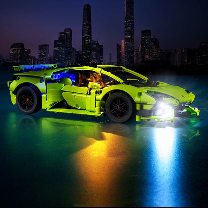 Cooldac LED Light Kit Compatible with Lego 42161 Lamborghini Huracán Technic, Creative Decorative Lights Set Compatible with Lego Technic 42161 Lamborghini Huracan Building Blocks Model.