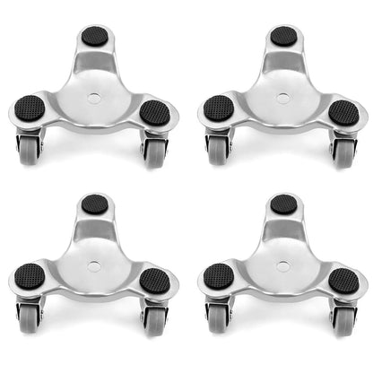 QWORK® 4 Pack 152mm Furniture Rollers, Transport Roller, 180kg Capacity, 3 Swivel Casters Moving Dolly, durable and easy to use.