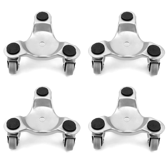 QWORK® 4 Pack 152mm Furniture Rollers, Transport Roller, 180kg Capacity, 3 Swivel Casters Moving Dolly, durable and easy to use.
