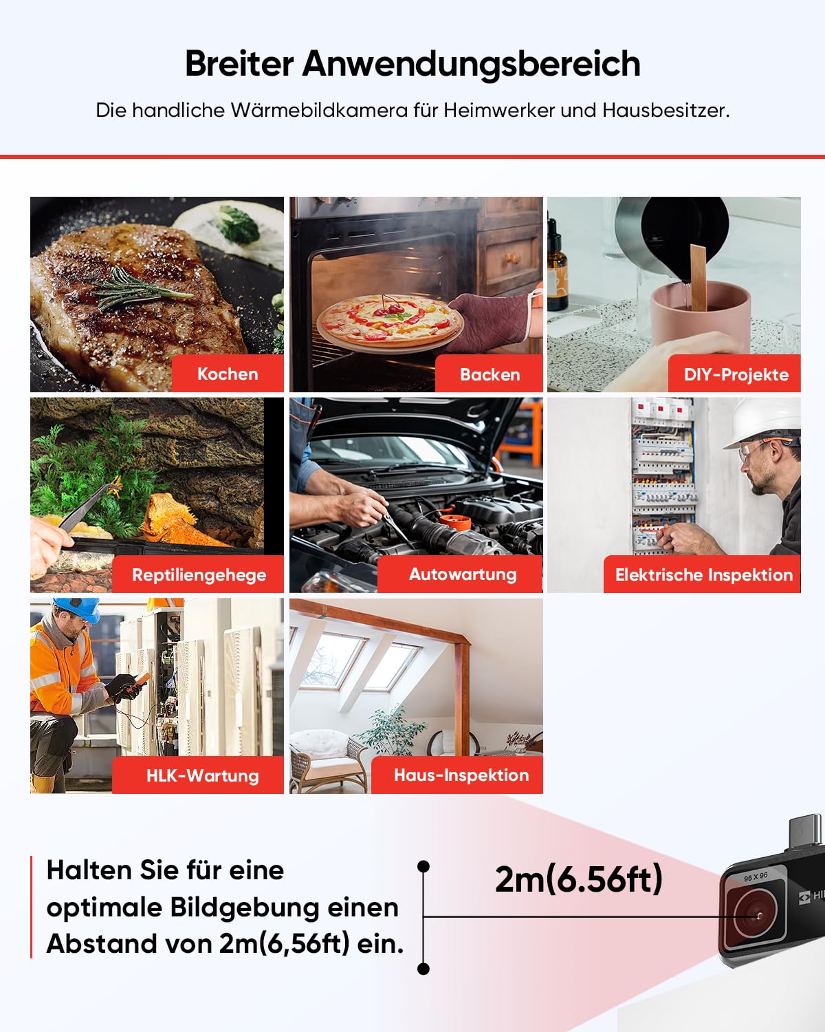 HIKMICRO Minie Thermal Camera - iOS/Android, 192×192 SuperIR Image Enhancement, 25Hz, for Smartphone/Tablet, USB-C/Lightning (supports iPhone 15/16)