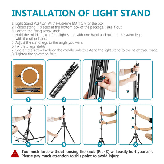 NEEWER Camera Photo Video Ring Light Kit: 18-inch/48-centimeter Outer 52W 5500K Dimmable LED Ring Light Light Stand Bluetooth Receiver for Smartphone YouTube Self-Portrait Shots