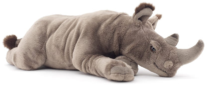 Uni-Toys - Large rhinoceros, lying down - 54 cm (length) - Plush rhino - Stuffed animal, cuddly toy