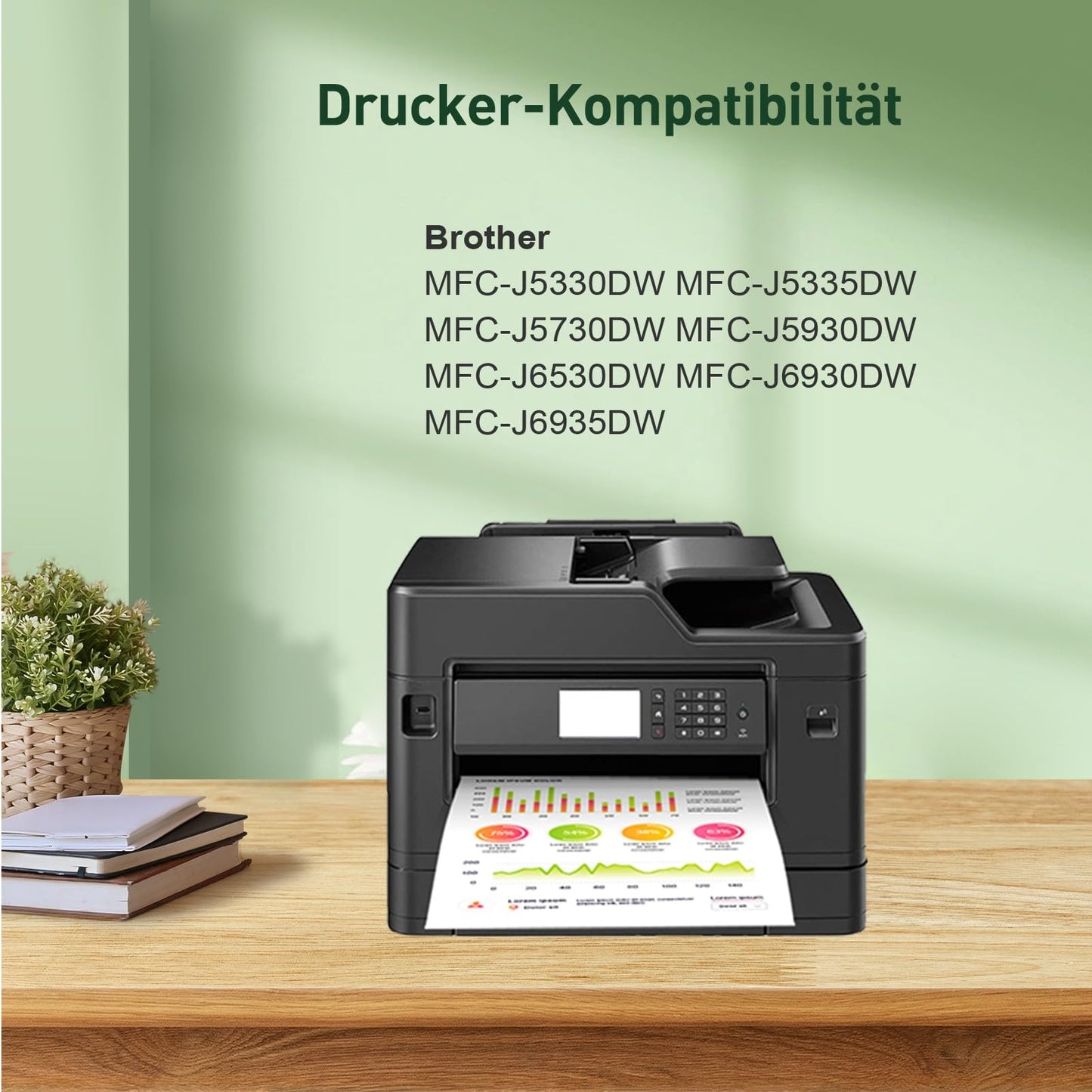KINGJET LC3219XL LC3219 printer cartridges Compatible with Brother LC3219XL LC3217 3219XL, for Brother mfc-j5330dw cartridges for Brother MFC-J5335DW MFC-J5730DW MFC-J6930DW MFC-J5930DW J6530DW J6935DW