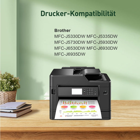 KINGJET LC3219XL LC3219 printer cartridges Compatible with Brother LC3219XL LC3217 3219XL, for Brother mfc-j5330dw cartridges for Brother MFC-J5335DW MFC-J5730DW MFC-J6930DW MFC-J5930DW J6530DW J6935DW