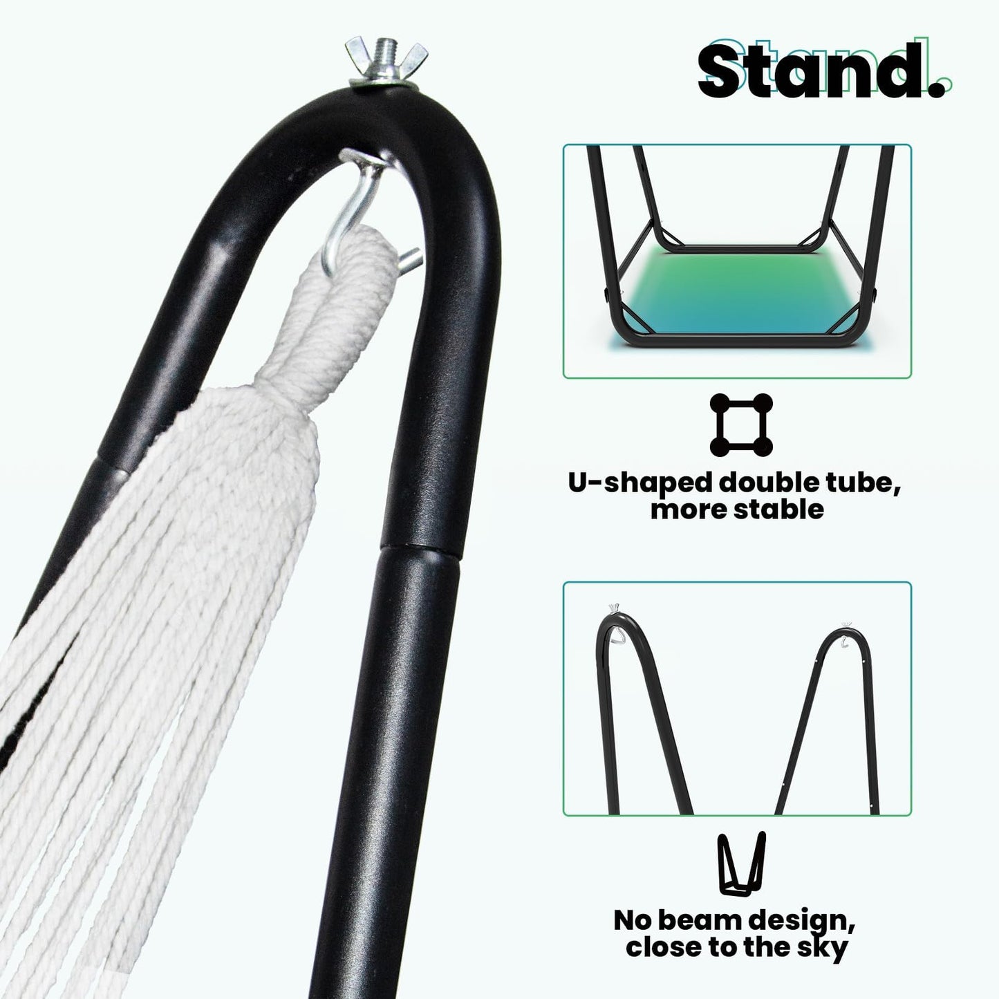 Hanging chair with stand. Maximum load 160KG. Sturdy hanging swing with stand for indoor and outdoor use. Stable, hanging chair with stand for outdoor use.