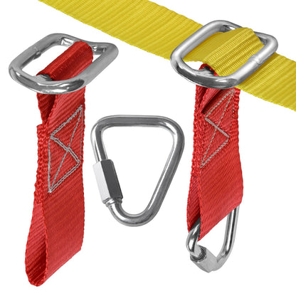 ALPIDEX Ninja Line Kids Slackline Obstacle Set Gymnastic Rings Rope Knot Swing Climbing Ladder Accessories Expandable Warrior Course 7 Year Warranty on Material*, Style: Max