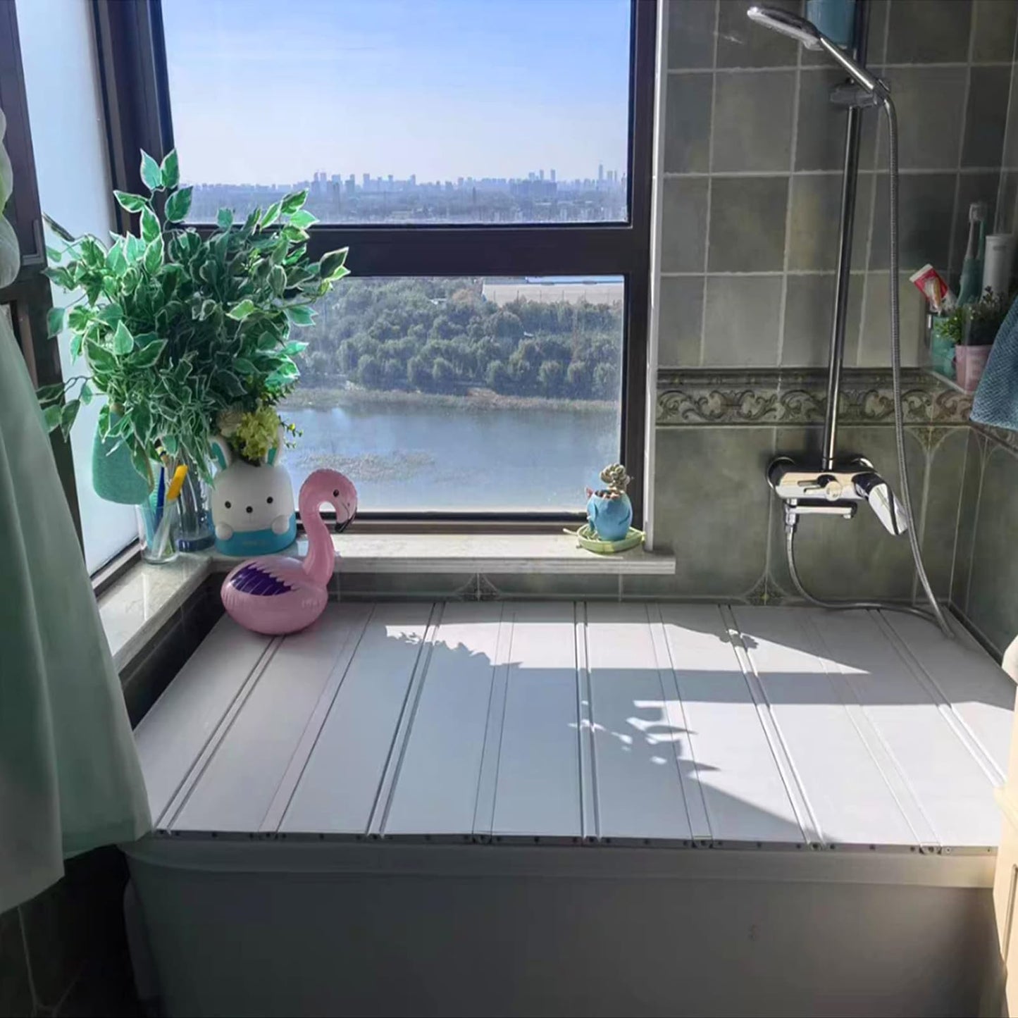 FWTXZTER bathtub cover, 170cm x 70cm x 0.7cm PVC Foldable bathtub board, Dustproof waterproof bathtub tray, Bathtub insulation board for home bathroom hotel spa experience.