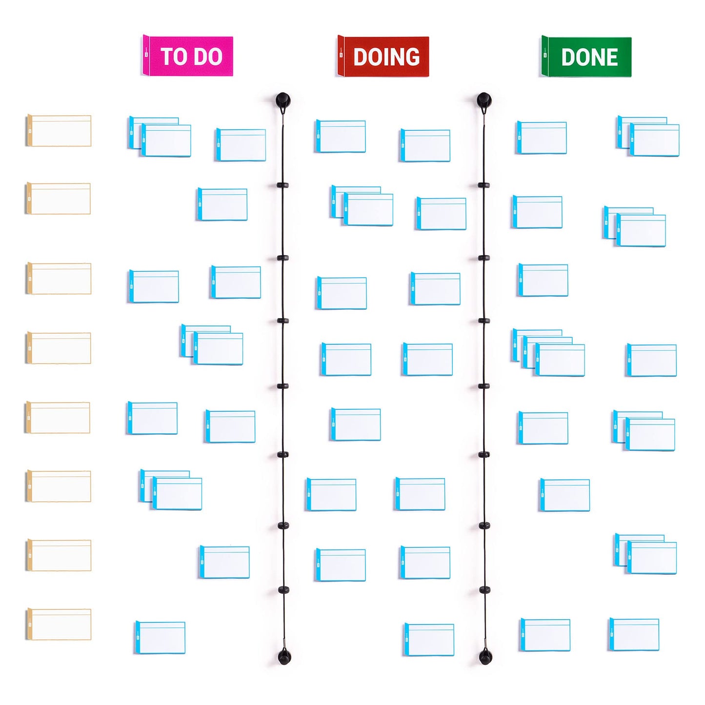 PATboard Scrum Board and Kanban Board Basic Toolset - Magnetic cards for agile project management - Basic to-do board for Scrum and Kanban teamwork.
