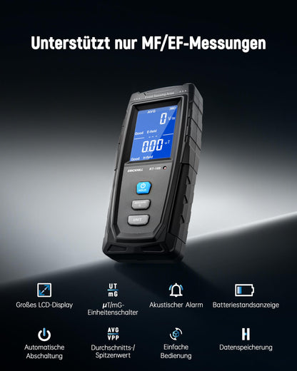 ERICKHILL EMF meter, rechargeable, electromagnetic radiation detector, handheld device, digital LCD EMF detector, great tester for home EMF inspections, office, outdoor, and ghost hunting.