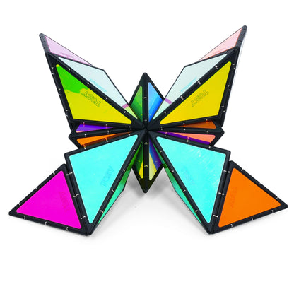 TOSY Magnet Pyramid Glow - 1 cube transforms into 1 billion shapes, 243 magnets, glowing design, spinner accessory, fidget/puzzle toy, Easter/Valentine's/Birthday gift