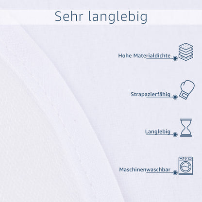 Amago - Mattress protector, Front: 100% cotton, Back: PU membrane, 180 x 200 cm - White