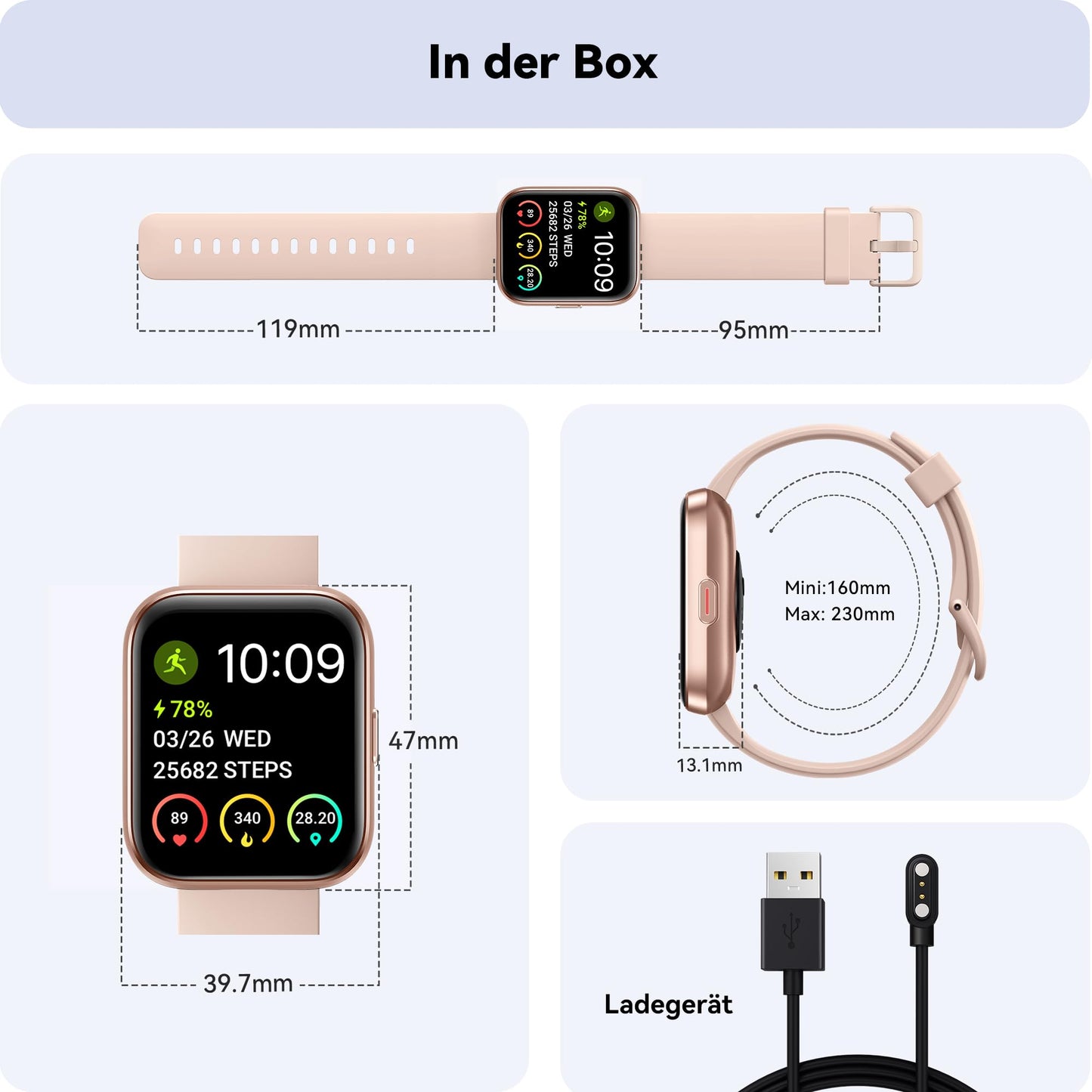 ENOMIR smartwatch for women with phone function, pedometer watch for women with large color display, built-in Alexa, heart rate monitor, sleep tracker, pedometer, activity tracker compatible with Android/iOS.