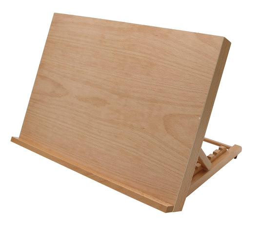 Paintersisters® table easel drawing board + workstation size A3 compact - 30 x 43 cm, beech wood, for painting + sketching, acrylic, watercolor, pencil or charcoal