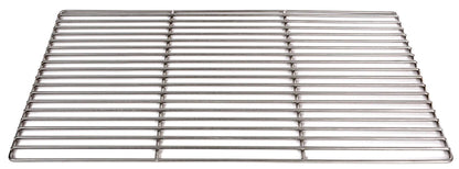 Massive stainless steel grill grate 67 x 40 cm, 6 mm thick, rust-free and electropolished.