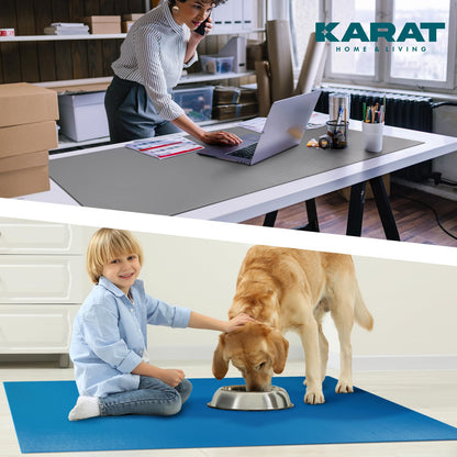 KARAT Floor Protection Mat for Hard Floors - Neo - Floor Protection Mat for Office Chair for Parquet Laminate Floor Mat Office Chair - Thickness: 1.5 mm (Black, 114 x 500 cm)