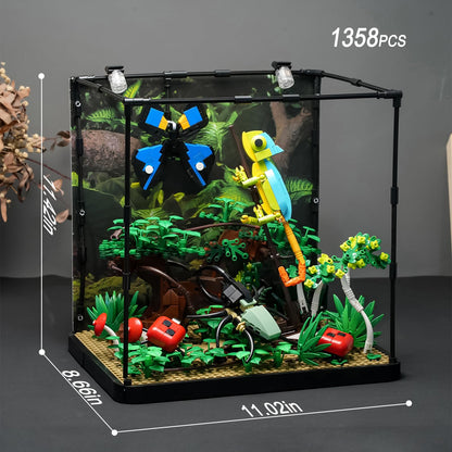 Flower Insect Tank Building Set compatible with Lego for Adults, Creator Construction Kit for Boys and Girls aged 12 and up. Includes 1284 pieces.