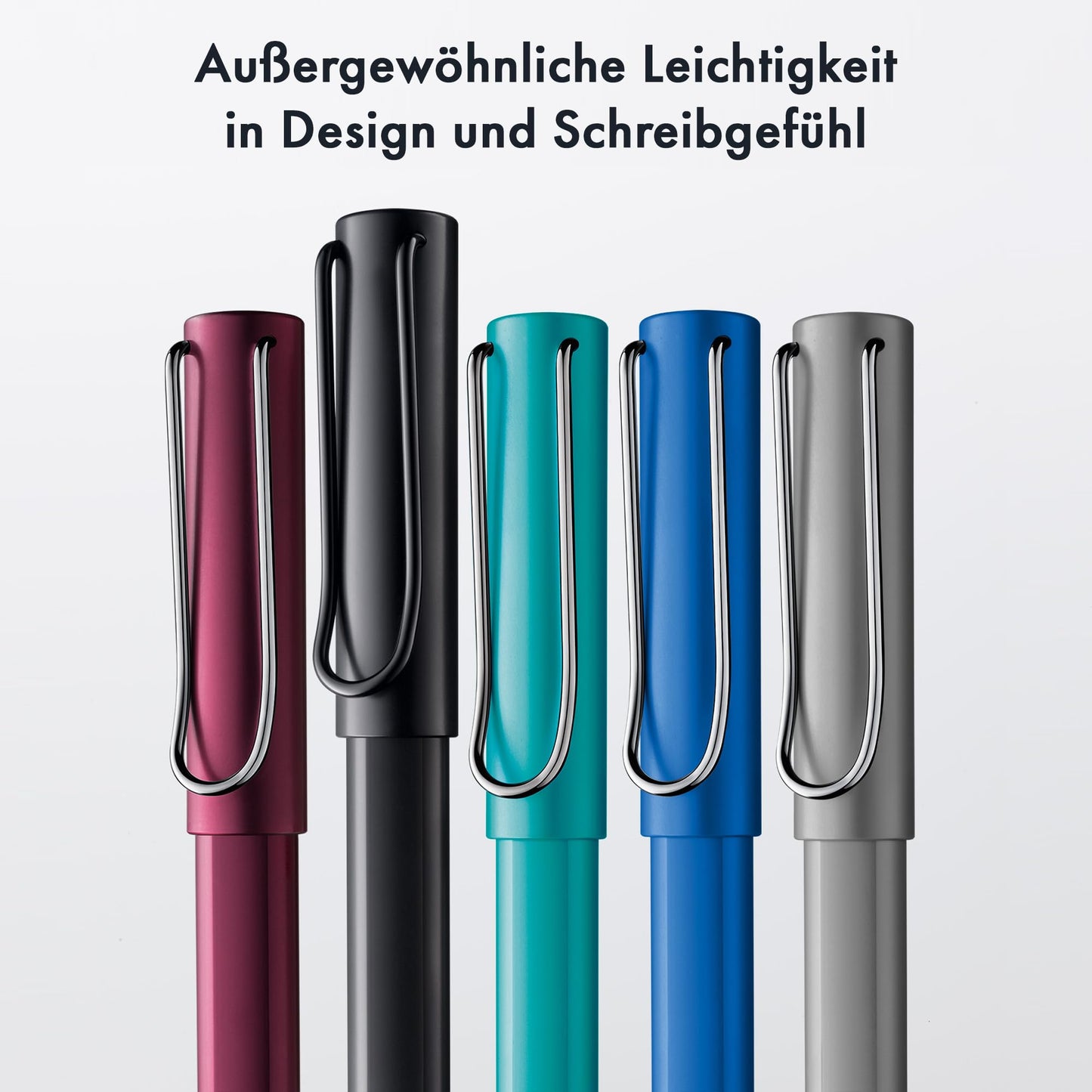 Lamy AL-star lilac Rollerball - light pen with transparent, ergonomic grip & medium nib - aluminum body - includes medium rollerball refill M 63 in black.