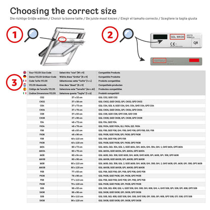 Easy-click blackout blind, grey, for VELUX S06