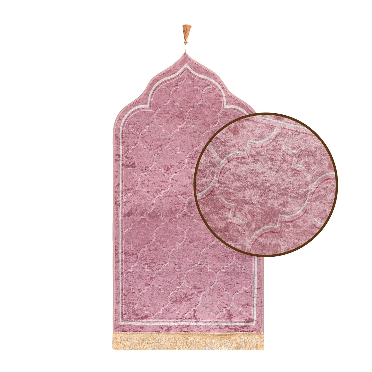 YJZQ Muslim Prayer Rug Islamic Turkish Prayer Mat Portable Foldable Prayer Rug Soft Prayer Mat for Muslim Prayers (110cm*60cm) Islamic Gift for Women Children
