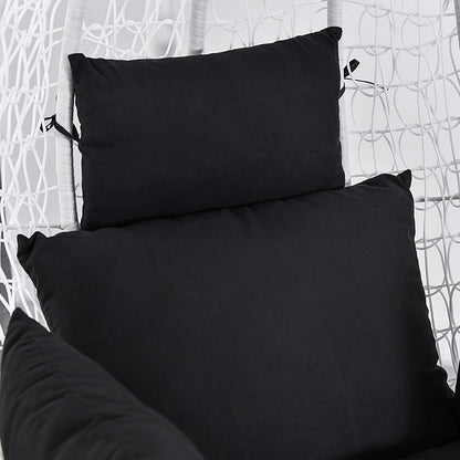 Lightakai Hanging Chair Cushion, 6D Seat Cushion for Hanging Chair Durable Swing Seat Cushion Universal Hanging Basket Cushion Chair Cushion for Indoor and Outdoor Patio, Yard, Garden (Black)