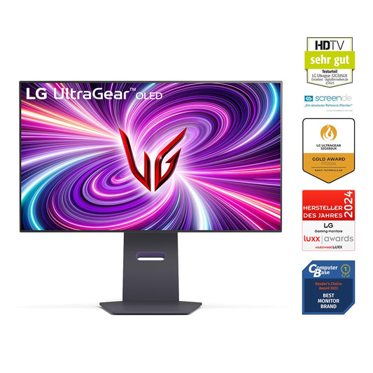 LG Electronics 32GS95UX-B.AEU UltraGear™ 4K UHD Gaming OLED Monitor 32" (80cm), 3840 x 2160, 0.03ms GtG, 480 Hz, HDR10, HDR™400 TRUE BLACK, NVIDIA G-Sync™ Compatible, AMD FreeSync™ Premium Pro - Gray