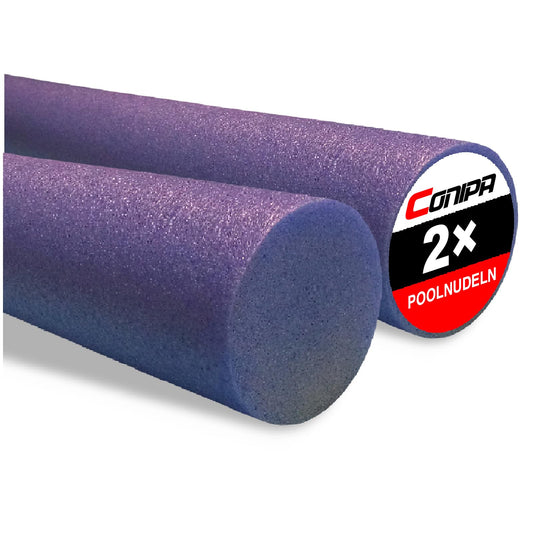 Conipa® - Swim noodles in a set (160 x 7 cm) for kids & adults (made of foam) - Pool noodle & pool toy set for ages 3-10 (Made in Europe) - Pool water noodle & pool noodle (2 x Blue)