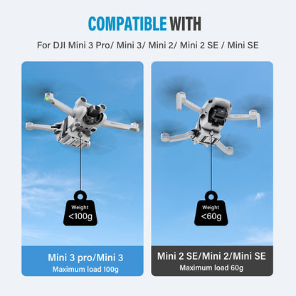 STARTRC Mini 3 Pro Airdrop System for DJI Mini Series Drone, Payload/Delivery/Transport Release for DJI Mini 4k/Mini 4 Pro/Mini 3 Pro/Mini 3, Wedding Clip/Fishing Line with Bait Ring Launcher