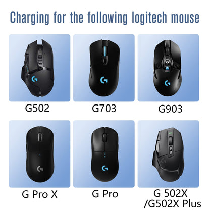 Soarking charging dock for Logitech mouse G502 Lightspeed, G703, G903 Lightspeed, and PRO Wireless Gaming Mouse Powerplay, wireless charging system