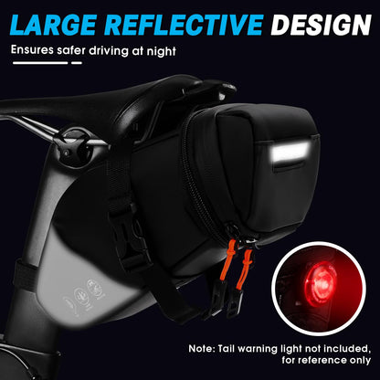 BHHTBB Waterproof Bike Saddle Bags, Expandable from 1.5L to 2L capacity, with Reflective details. Perfect for Gravelbike MTB.