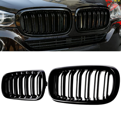 Gangying F15 F16 front grille for BMW X5 X6 F15 F16 kidney black double slat sport grille glossy black 2014 2015 2016 2017 2018