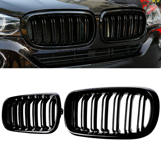 Gangying F15 F16 front grille for BMW X5 X6 F15 F16 kidney black double slat sport grille glossy black 2014 2015 2016 2017 2018