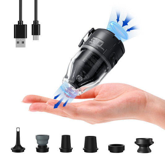 FLEXTAILGEAR MAX Pump 3 Portable Air Pump, 5.0 kPa, LED Lighting, USB Charging for Inflating and Deflating Floats, Air Mattresses and Swim Rings, Vacuum Storage Bag (Black)