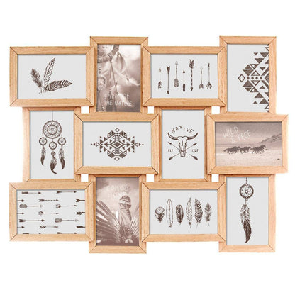 Photo collage - Wood - 12 photos - Beige - Atmosphera interior designer