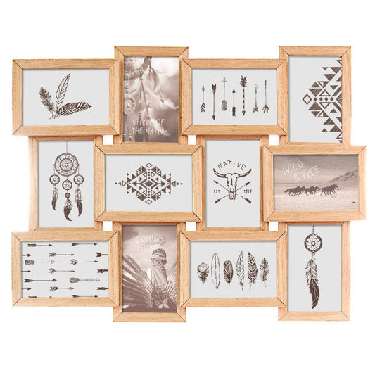 Photo collage - Wood - 12 photos - Beige - Atmosphera interior designer