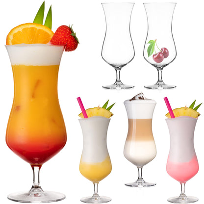 IMPERIAL glass Cocktail glasses 400ml made of Crystalline Glass Set of 6 Highball glasses Iced coffee glasses Hurricane glasses 117