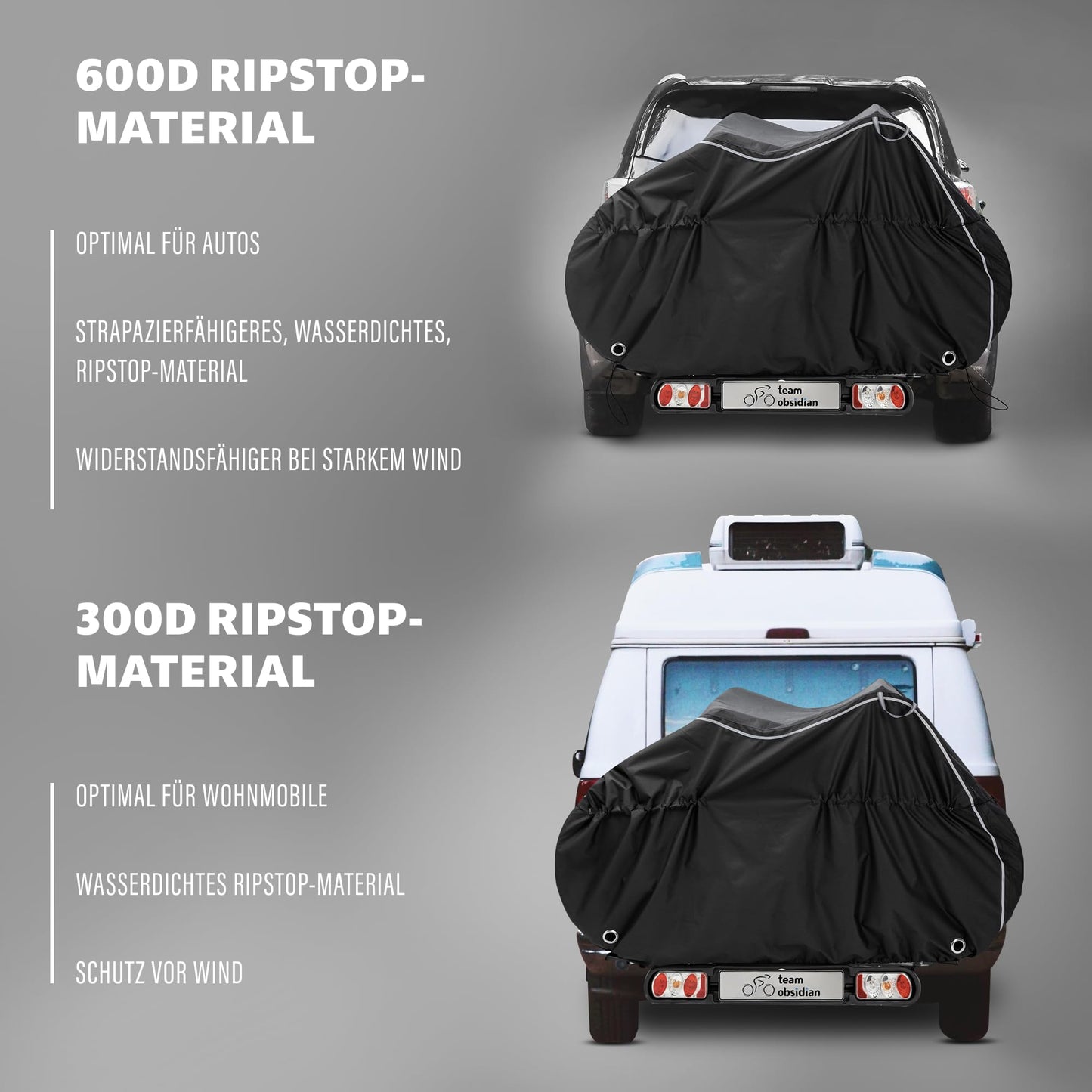 TeamObsidian bike shed weatherproof - bike cover waterproof - 600D bike garage outdoor - 1 to 3 bikes - bike tarp bike cover - bike protective cover on the go