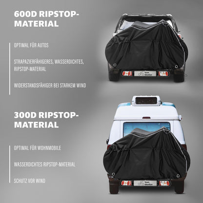 TeamObsidian bike shed weatherproof - bike cover waterproof - 600D bike garage outdoor - 1 to 3 bikes - bike tarp bike cover - bike protective cover on the go