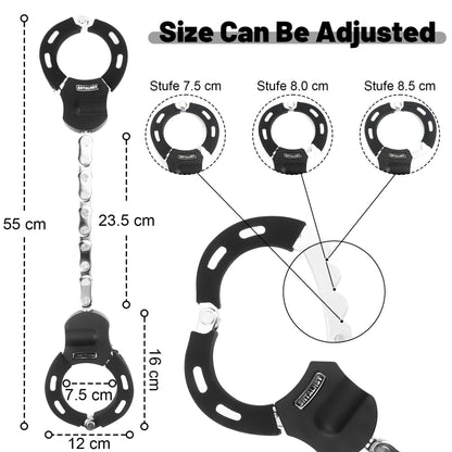 E-scooter lock, handcuff lock, lock for e-scooter and scooter lock, e-scooter accessory, handcuff cable lock for Segway, Ninebot, Xiaomi, NIU scooters (black)