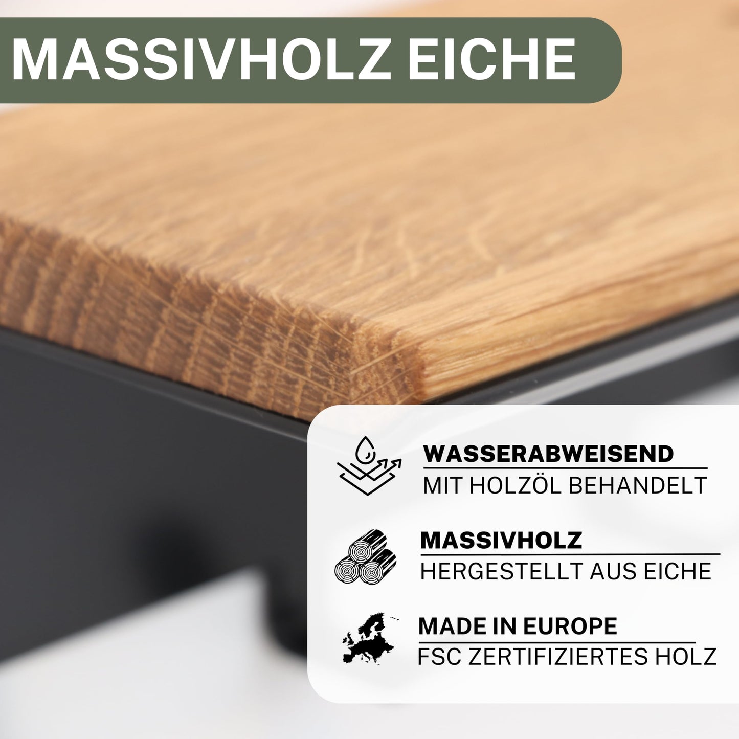 Clean® | Key rack with 6 hooks | Wooden key board | Oak | Wall organizer | Key box | Key holder with shelf | Key storage in black metal | 30x8x8cm