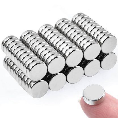 100 pieces of Neodymium Magnets, 9x3mm Round Magnets, Strong Magnets for Magnet Board, Small Magnets for Whiteboard, Craft Magnets, Fridge Magnets, Magnets with Strong Hold.