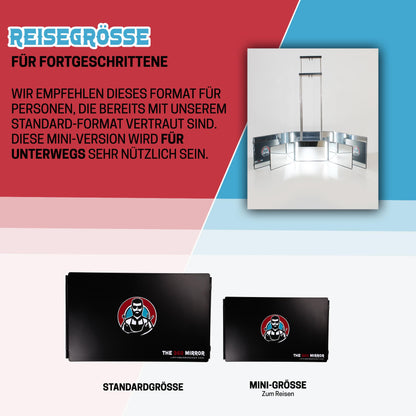 LIPFISBARBERSHOP.COM Portable Mini 360 Degree LED Mirror - Adjustable Hooks - Self-Haircut Mirror - Compact 3-Way Mirror for precise haircutting - Self-Haircut Mirror.