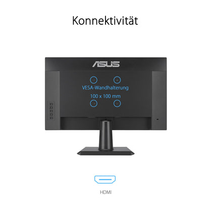 ASUS Eye Care VA27EHF - 27 inch Full HD monitor - Frameless, Flicker-Free, Blue Light Filter, Adaptive-Sync - 1ms MPRT, 100 Hz, 16:9 IPS panel, 1920x1080 - HDMI