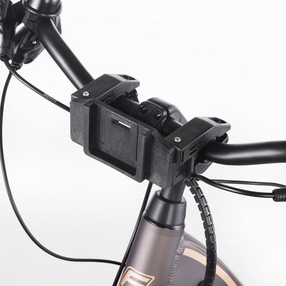 Fischer E-Bike handlebar basket with quick attachment, specifically designed for E-Bikes, carrying capacity of 5kg, suitable for all common displays with a width of 9 cm, including Bosch displays, black.