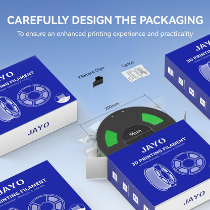 JAYO Matte PLA Filament 1.75mm, 3D printer Filament, neatly wound, +/- 0.03mm accuracy, 1.1KG spool (2.42 LBS), 2 pack, totaling 2.2KG, Black+ Black.