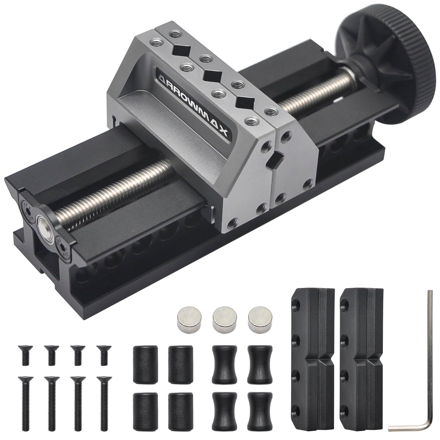 ARROWMAX dual-sided mini vise - enhances precision and stability during crafting.