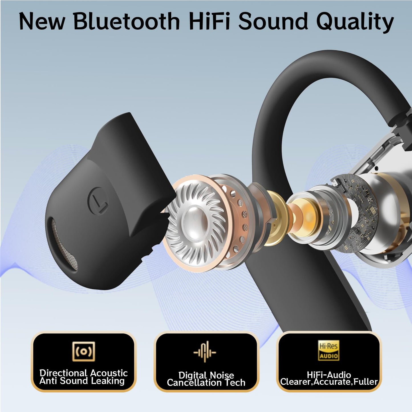 AI Headphone Translator - Enhanced language translation headphones in real time with app, Bluetooth 5.4 translator headphones, 3 translation modes real-time translator earphones for travel learning.