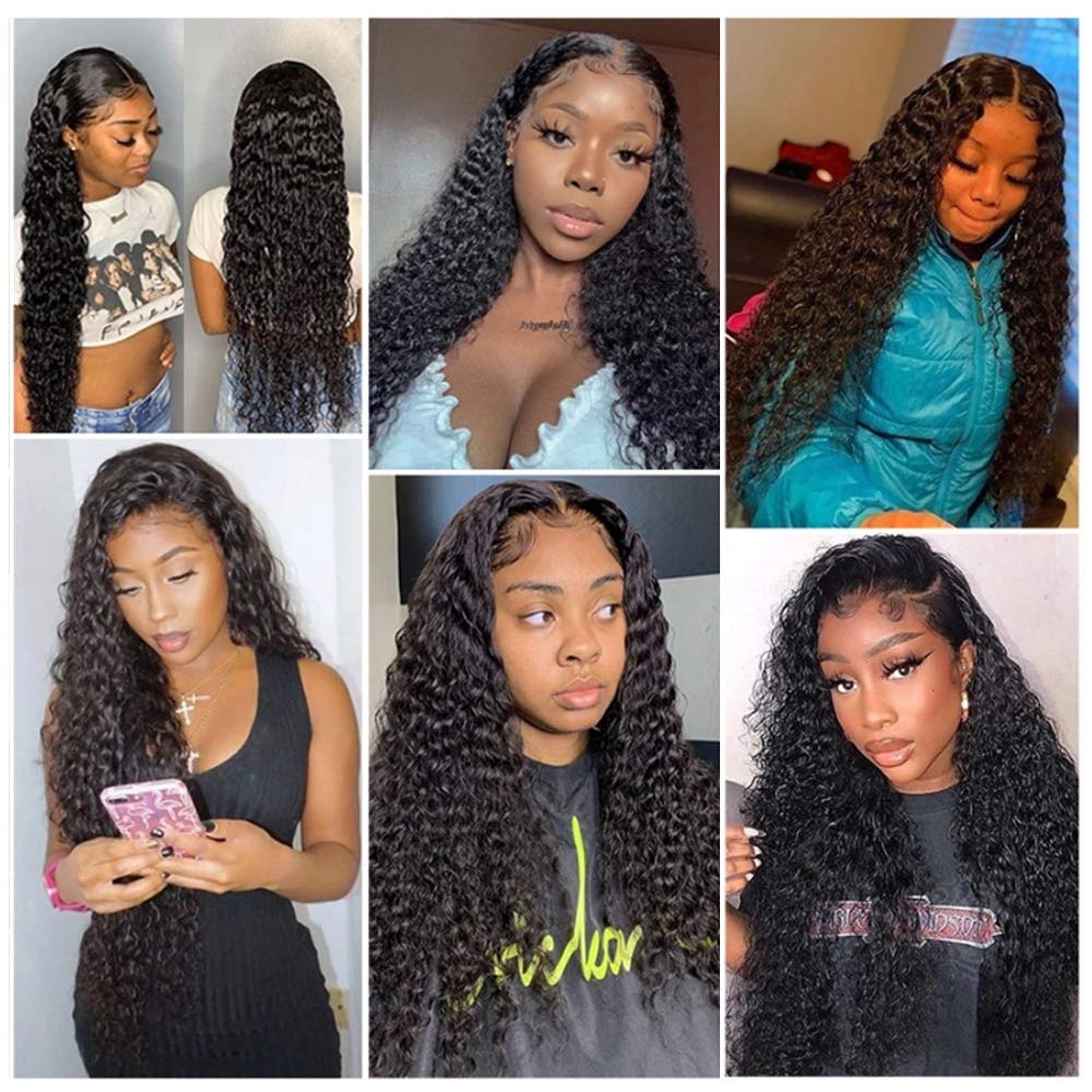 Real hair wig 5x5 lace closure wigs Brazilian water wave frontals wig pre plucked 130 density glueless free part with baby hair 5 inch deep part 9a 22 inch