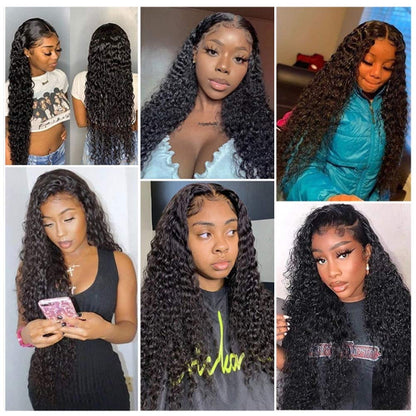 Real hair wig 5x5 lace closure wigs Brazilian water wave frontals wig pre plucked 130 density glueless free part with baby hair 5 inch deep part 9a 22 inch